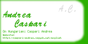 andrea caspari business card